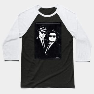 THE BLUES BROTHERS (Black and White) Baseball T-Shirt